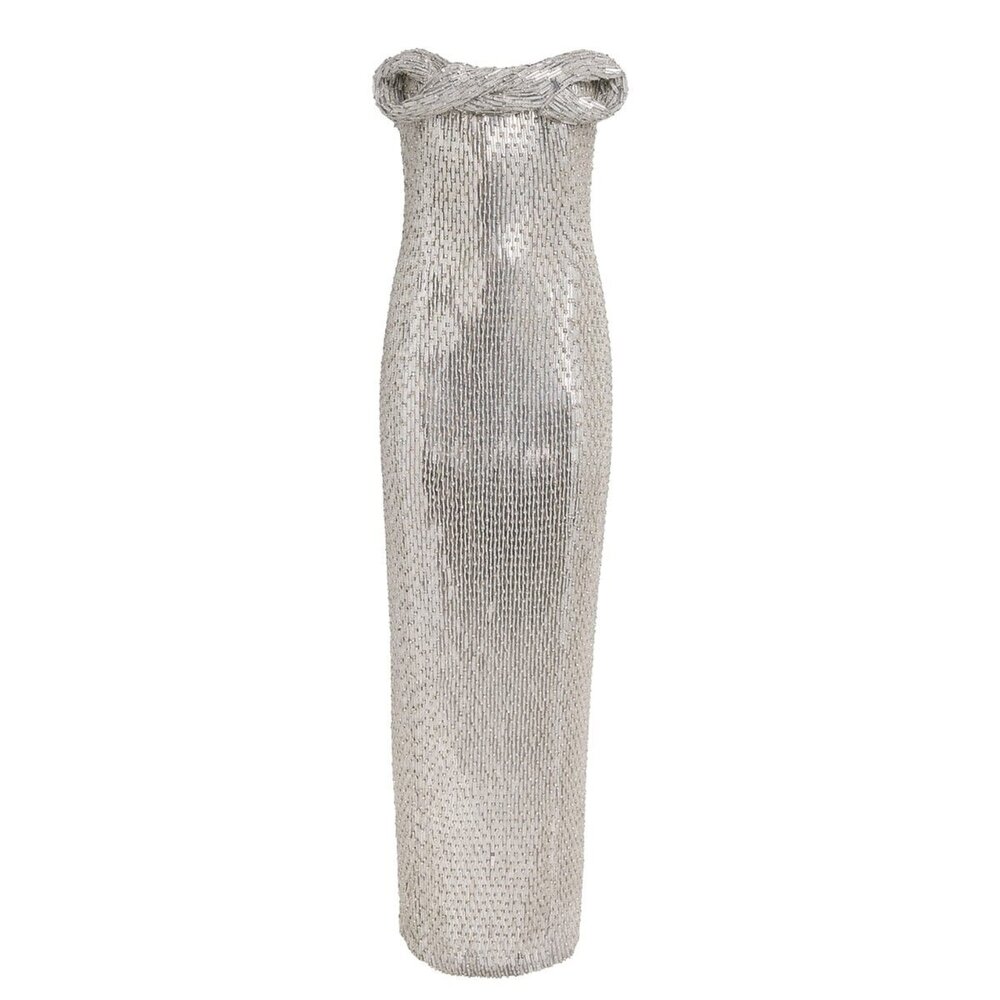 Rachel Gilbert - Rosalie Hand-Beaded Column Gown - US 6